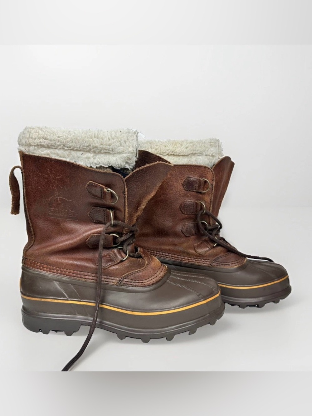 Sorel Kananaskis II Men’s Size 9.0 Brown Leather Insulated Snow Boots LM1002-200